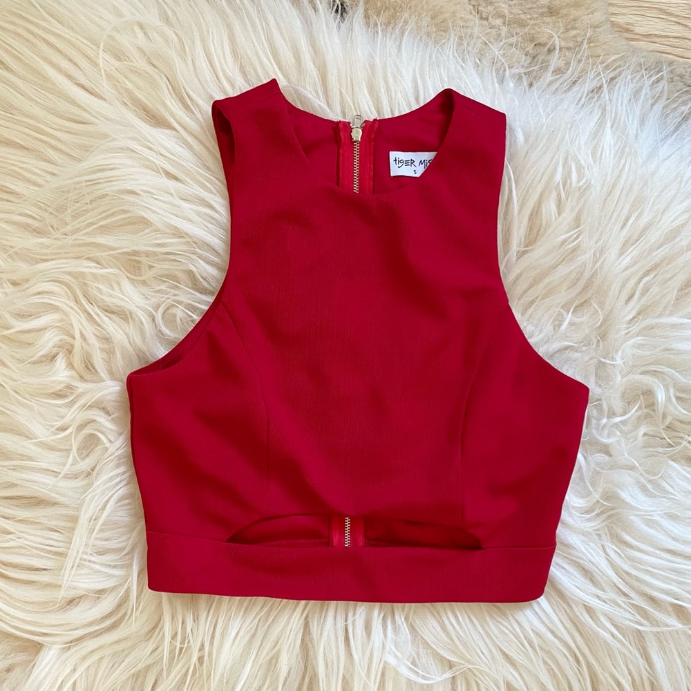 Tiger Mist Cut Out Crop Top
